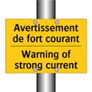 Avertissement de fort courant - Warning of strong current