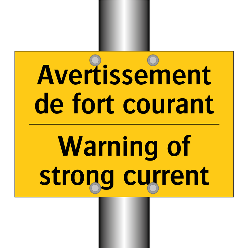 Avertissement de fort courant - Warning of strong current
