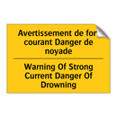 Avertissement de fort courant  /.../ - Warning Of Strong Current Danger  /.../