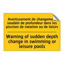 Avertissement de changement soudain  /.../ - Warning of sudden depth change  /.../