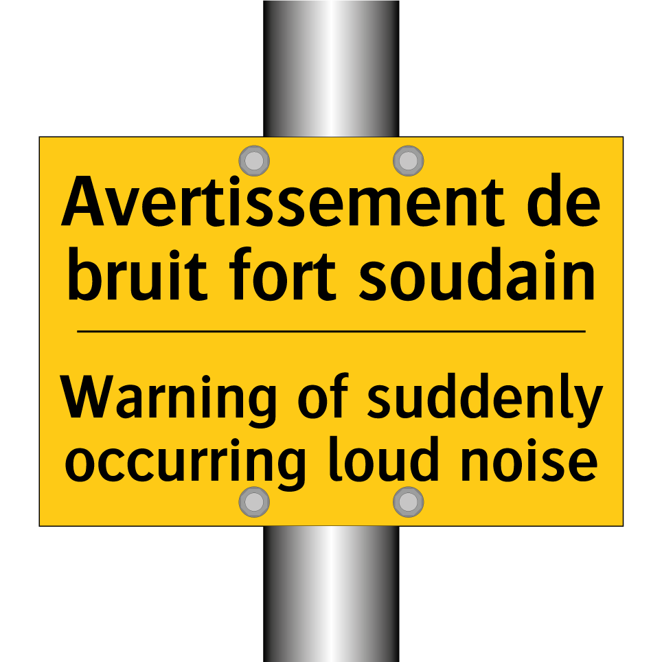Avertissement de bruit fort soudain /.../ - Warning of suddenly occurring  /.../