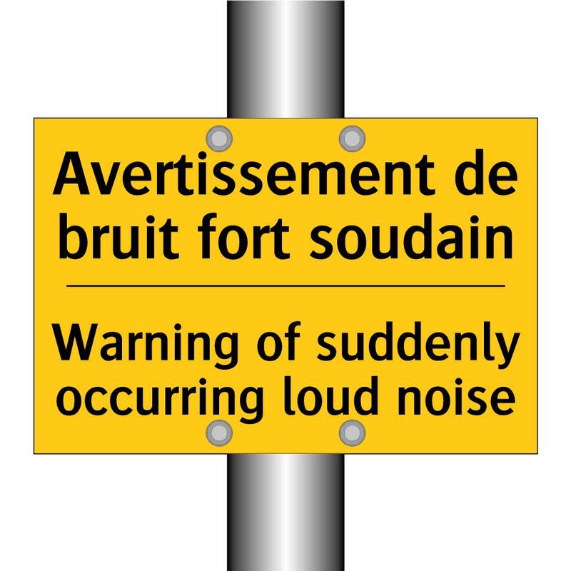 Avertissement de bruit fort soudain /.../ - Warning of suddenly occurring  /.../