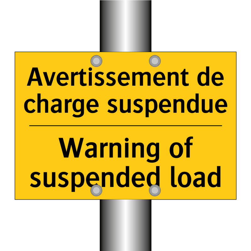 Avertissement de charge suspendue /.../ - Warning of suspended load
