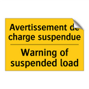 Avertissement de charge suspendue /.../ - Warning of suspended load