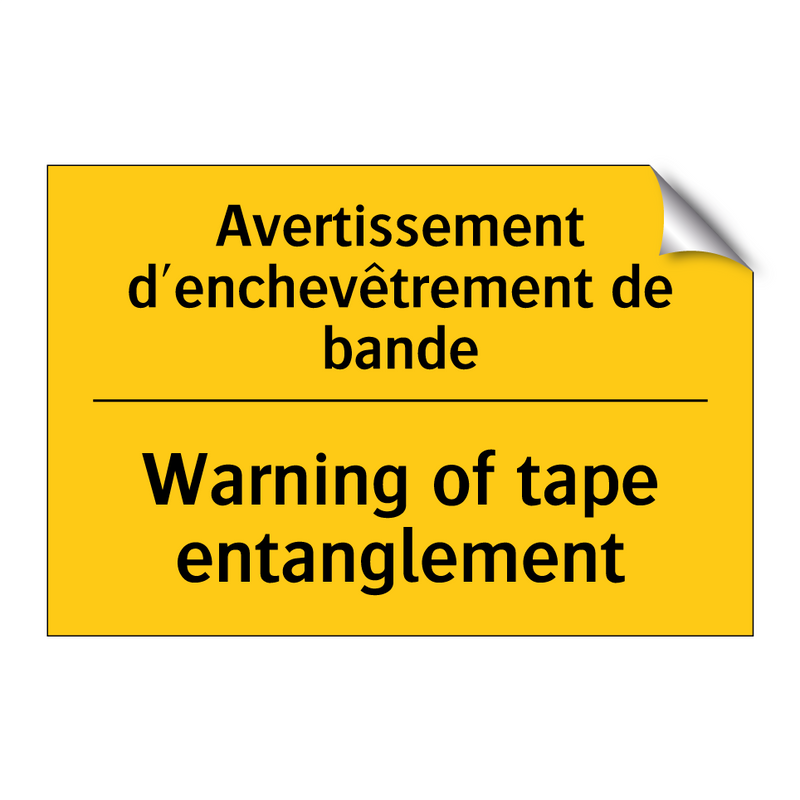 Avertissement d'enchevêtrement  /.../ - Warning of tape entanglement