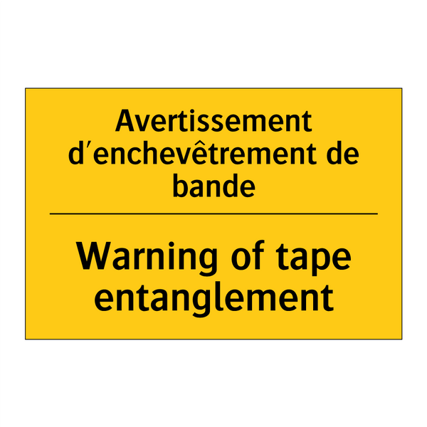 Avertissement d'enchevêtrement  /.../ - Warning of tape entanglement