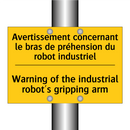 Avertissement concernant le bras  /.../ - Warning of the industrial robot's  /.../