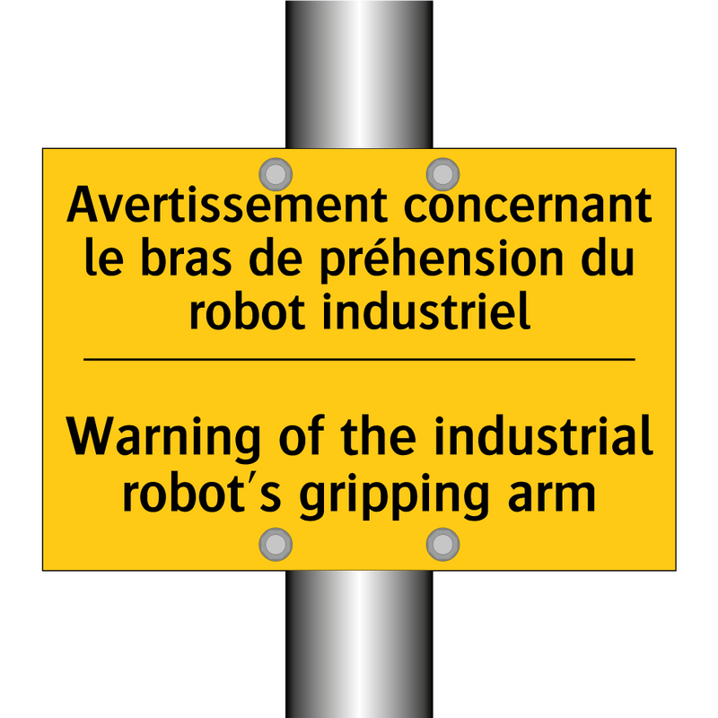 Avertissement concernant le bras  /.../ - Warning of the industrial robot's  /.../
