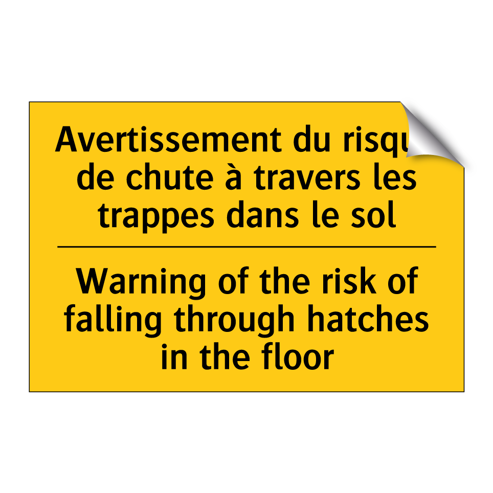 Avertissement du risque de chute  /.../ - Warning of the risk of falling  /.../