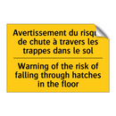 Avertissement du risque de chute  /.../ - Warning of the risk of falling  /.../