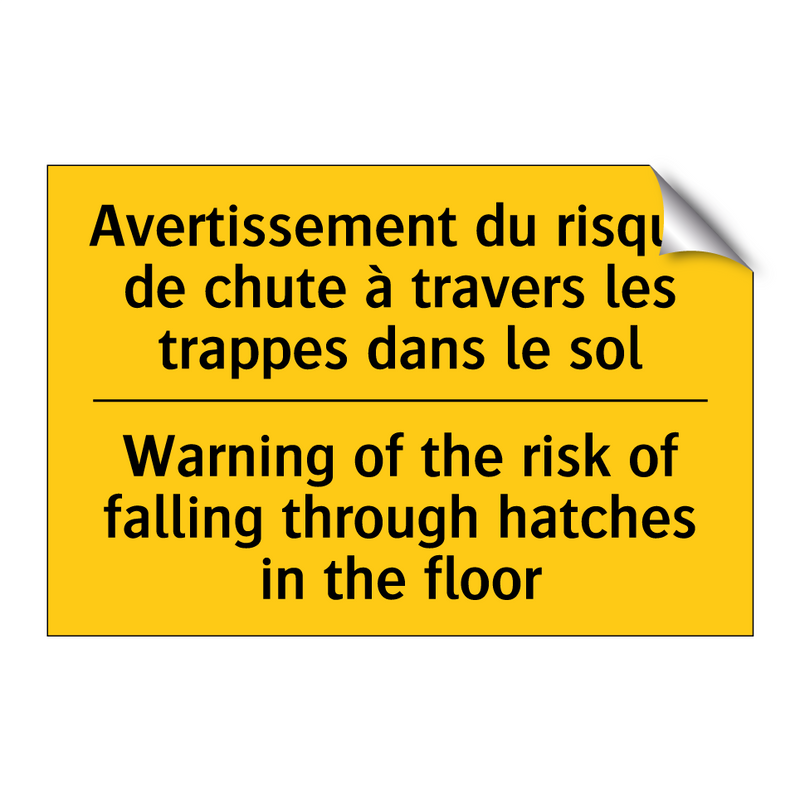 Avertissement du risque de chute  /.../ - Warning of the risk of falling  /.../