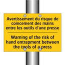 Avertissement du risque de coincement  /.../ - Warning of the risk of hand entrapment  /.../
