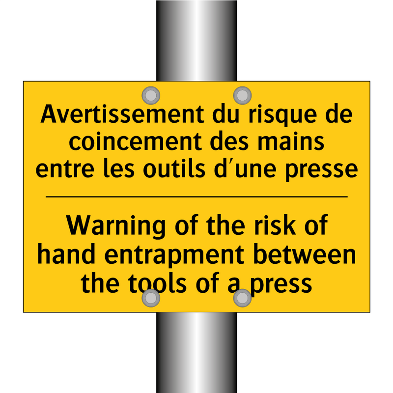 Avertissement du risque de coincement  /.../ - Warning of the risk of hand entrapment  /.../