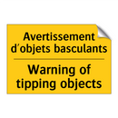 Avertissement d'objets basculants /.../ - Warning of tipping objects