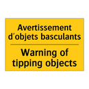 Avertissement d'objets basculants /.../ - Warning of tipping objects