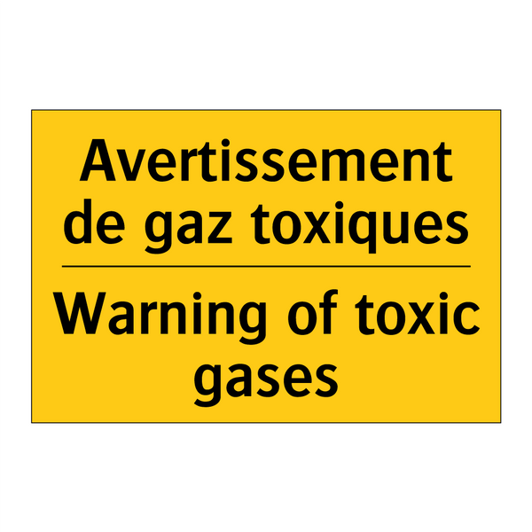 Avertissement de gaz toxiques - Warning of toxic gases
