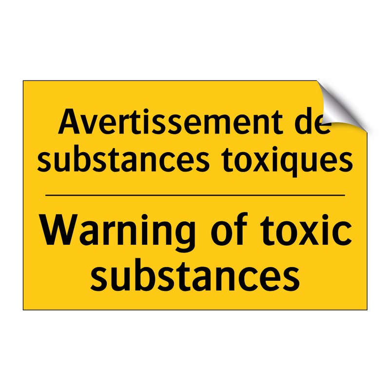 Avertissement de substances toxiques /.../ - Warning of toxic substances