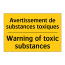 Avertissement de substances toxiques /.../ - Warning of toxic substances