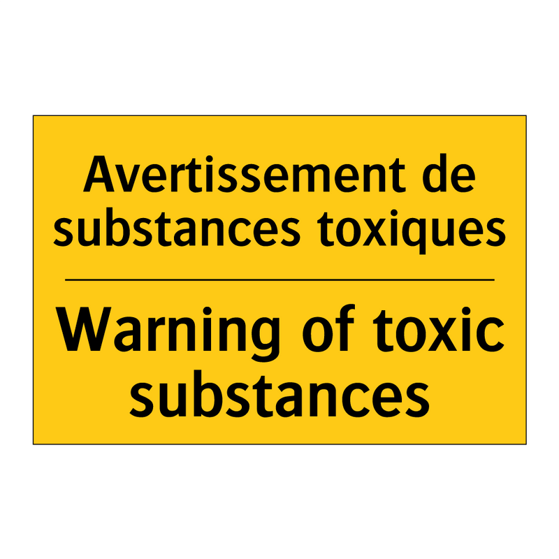 Avertissement de substances toxiques /.../ - Warning of toxic substances