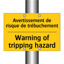 Avertissement de risque de trébuchement /.../ - Warning of tripping hazard