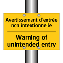 Avertissement d'entrée non intentionnelle /.../ - Warning of unintended entry