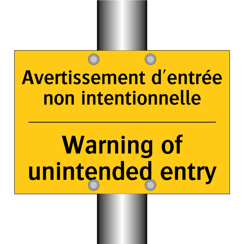 Avertissement d'entrée non intentionnelle /.../ - Warning of unintended entry