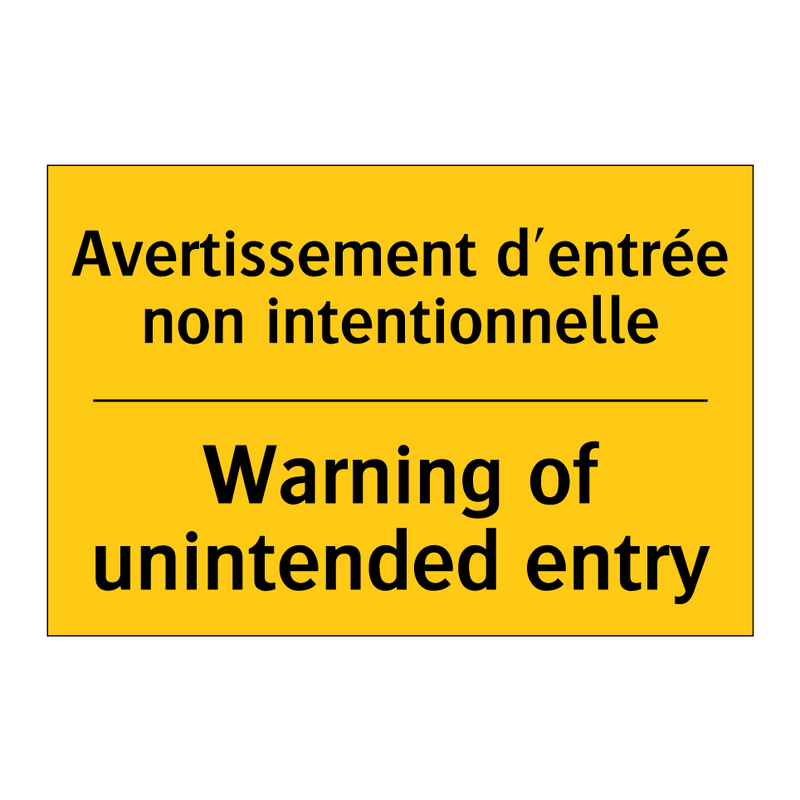 Avertissement d'entrée non intentionnelle /.../ - Warning of unintended entry