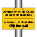 Avertissement de Chute de Rochers  /.../ - Warning Of Unstable Cliff Rockfall /.../