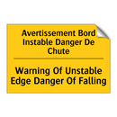 Avertissement Bord Instable Danger  /.../ - Warning Of Unstable Edge Danger  /.../