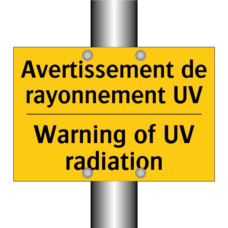 Avertissement de rayonnement UV /.../ - Warning of UV radiation