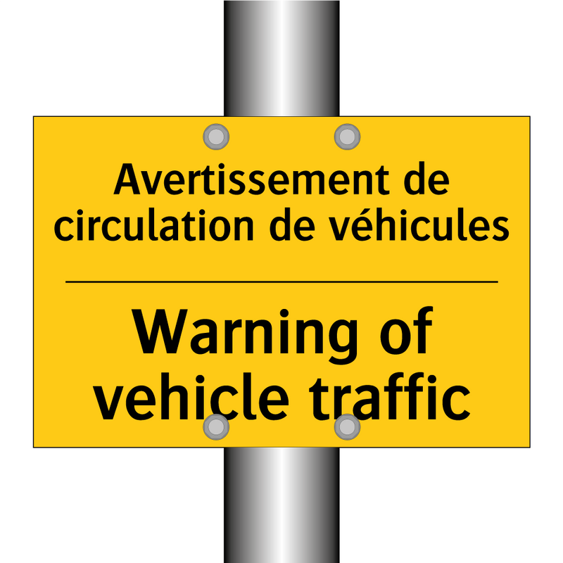 Avertissement de circulation de  /.../ - Warning of vehicle traffic