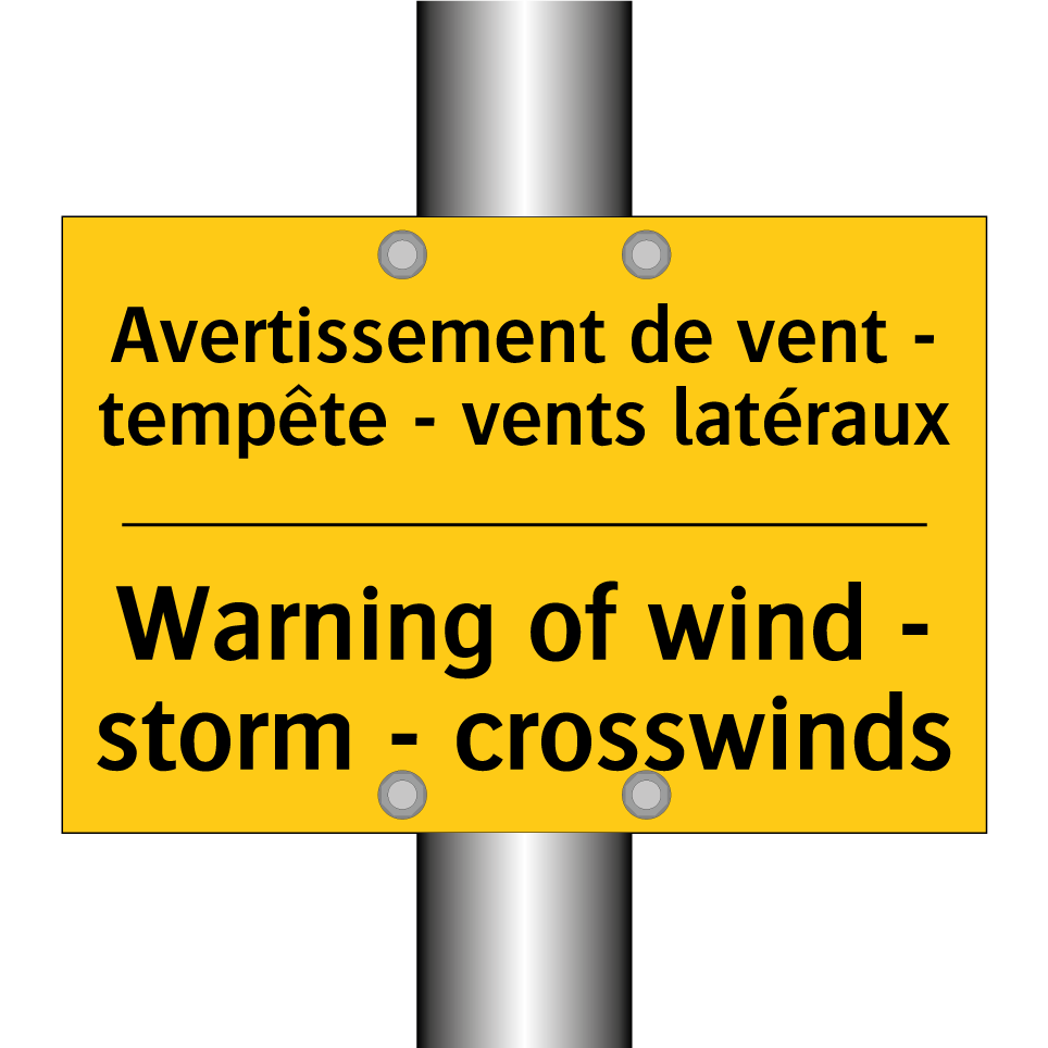 Avertissement de vent - tempête  /.../ - Warning of wind - storm - crosswinds /.../