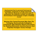 Avertissement Seul le personnel  /.../ - Warning Only Trained Personnel  /.../