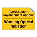 Avertissement Rayonnement optique /.../ - Warning Optical radiation