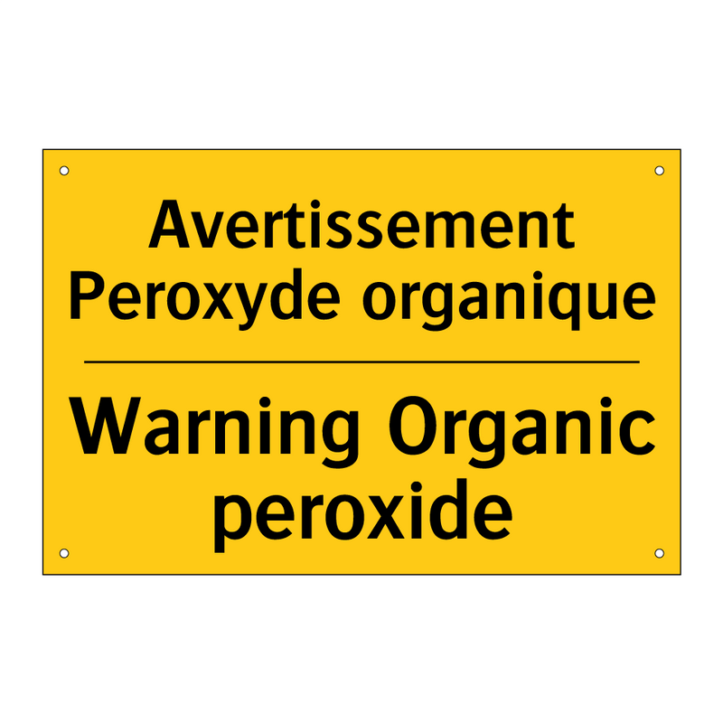 Avertissement Peroxyde organique /.../ - Warning Organic peroxide