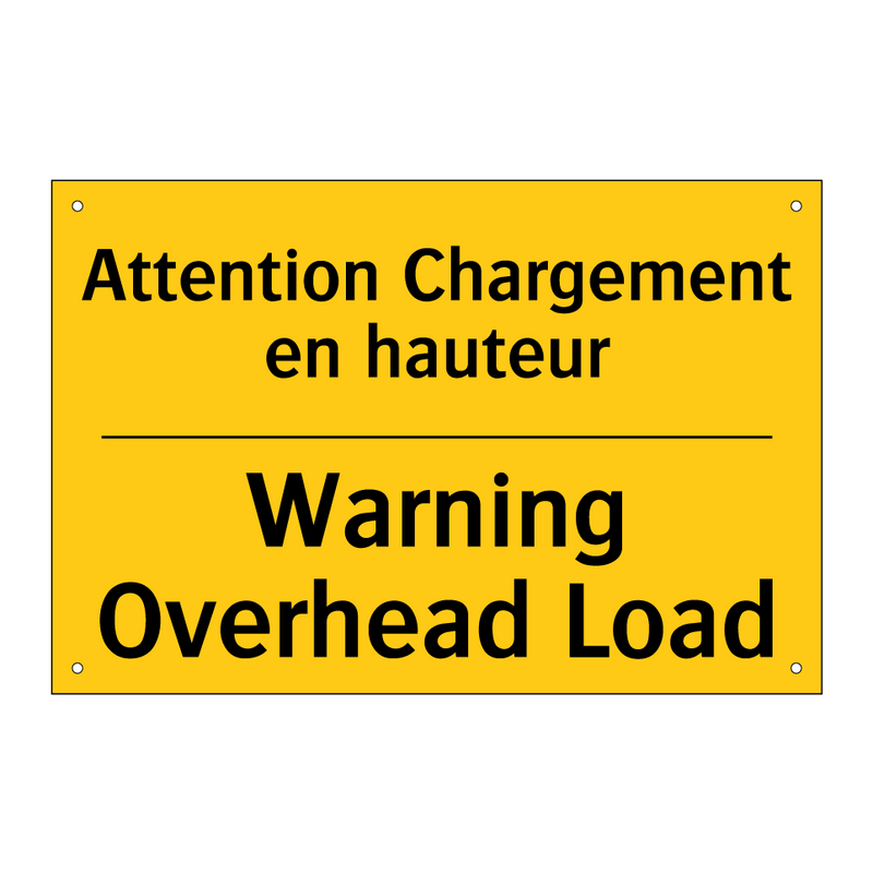 Attention Chargement en hauteur /.../ - Warning Overhead Load