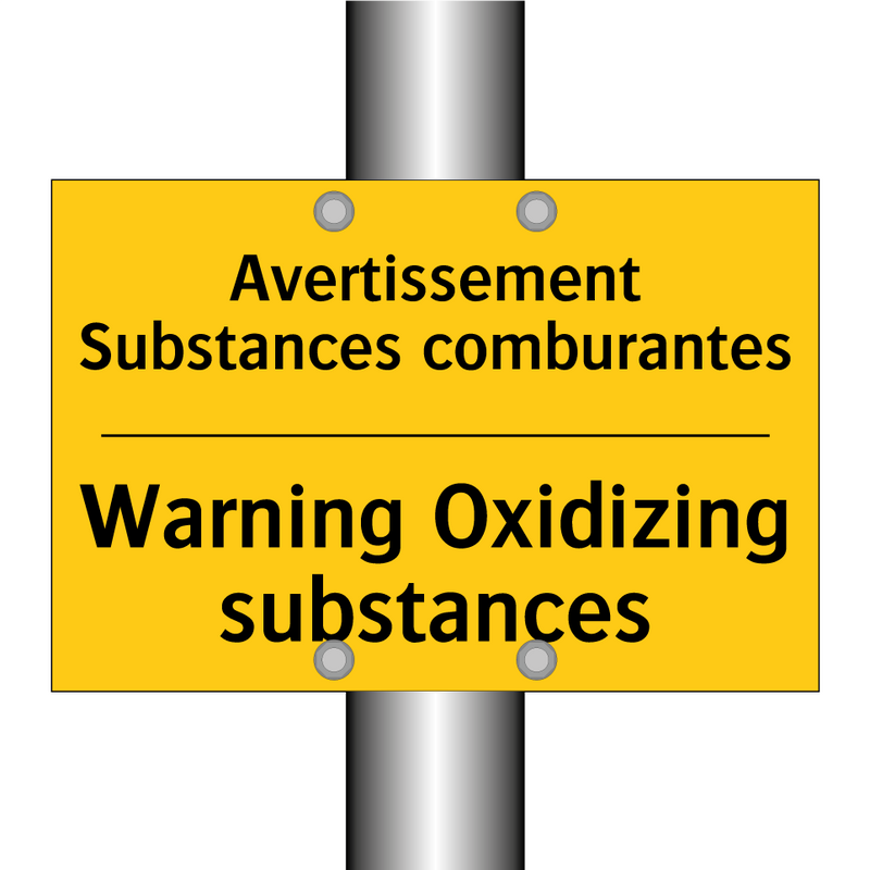 Avertissement Substances comburantes /.../ - Warning Oxidizing substances