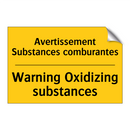 Avertissement Substances comburantes /.../ - Warning Oxidizing substances
