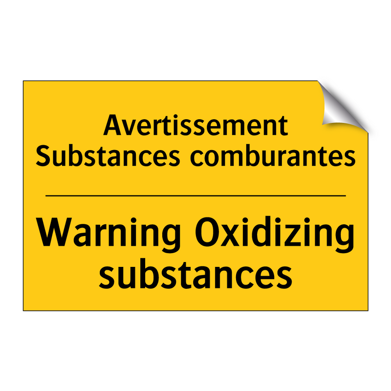 Avertissement Substances comburantes /.../ - Warning Oxidizing substances
