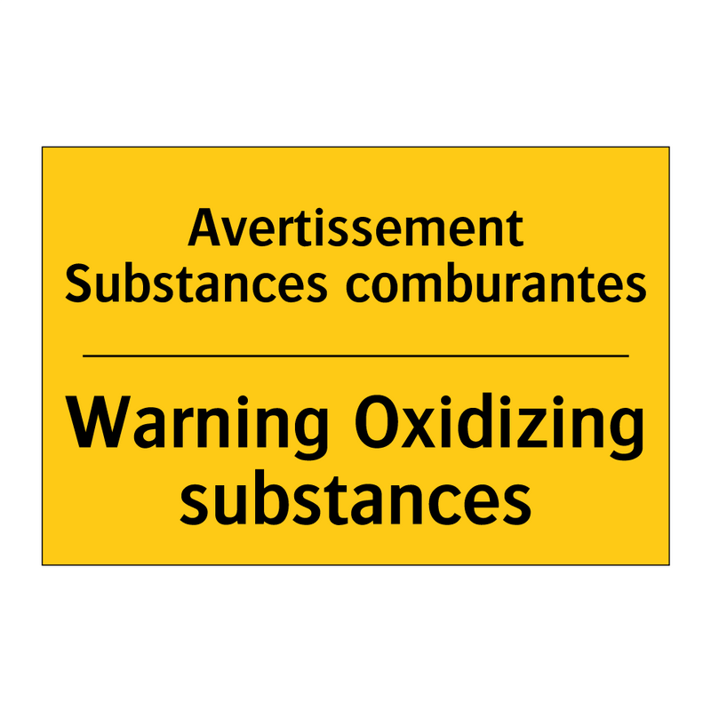 Avertissement Substances comburantes /.../ - Warning Oxidizing substances