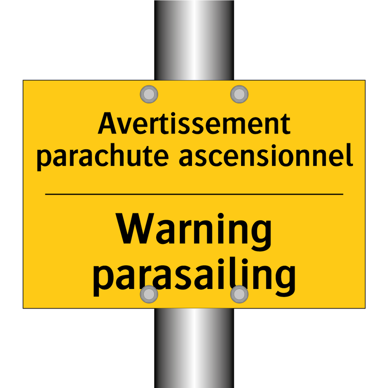 Avertissement parachute ascensionnel /.../ - Warning parasailing