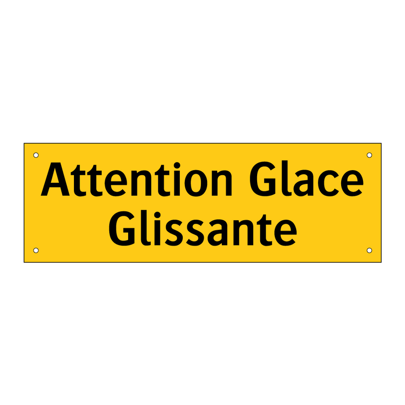 Attention Glace Glissante