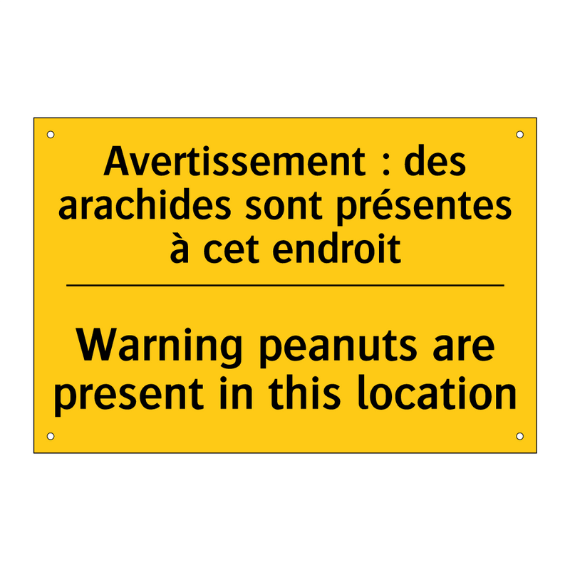 Avertissement : des arachides  /.../ - Warning peanuts are present in  /.../