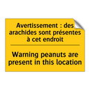 Avertissement : des arachides  /.../ - Warning peanuts are present in  /.../