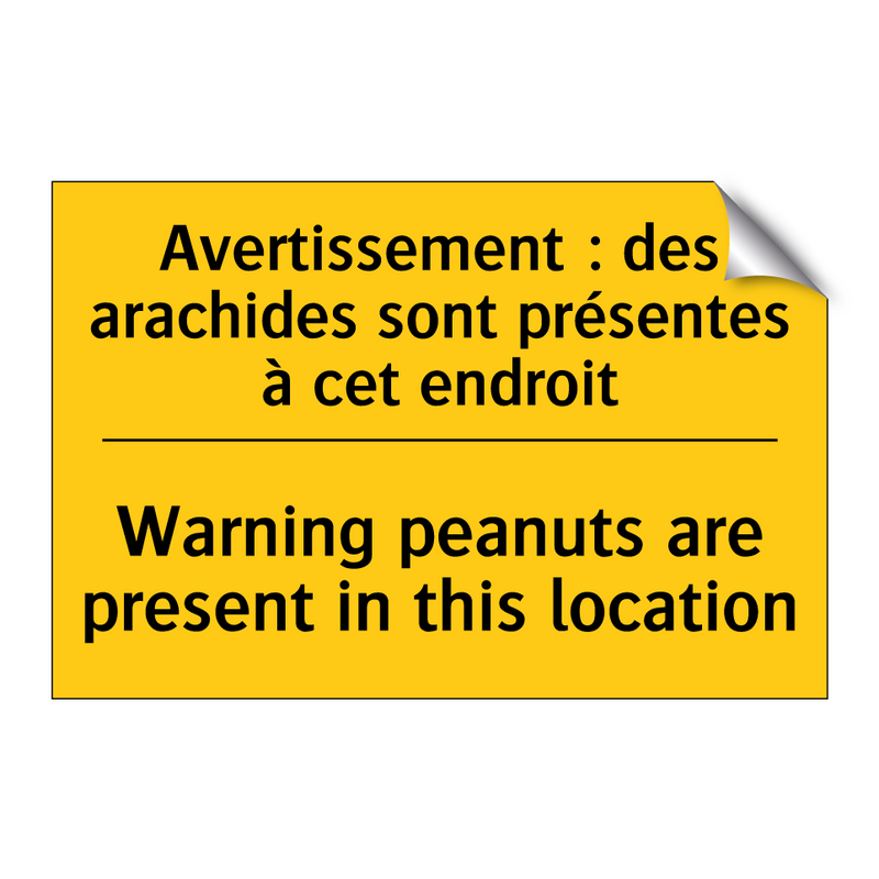 Avertissement : des arachides  /.../ - Warning peanuts are present in  /.../