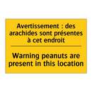Avertissement : des arachides  /.../ - Warning peanuts are present in  /.../
