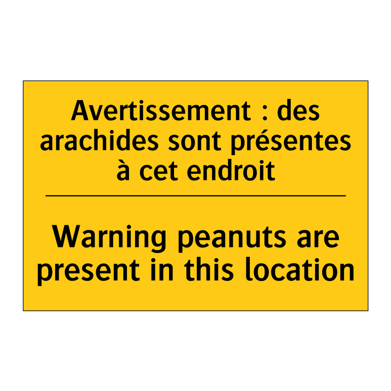 Avertissement : des arachides  /.../ - Warning peanuts are present in  /.../