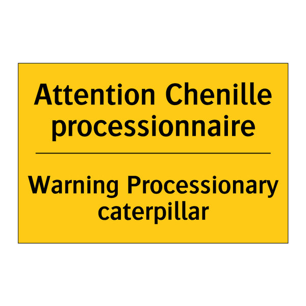 Attention Chenille processionnaire /.../ - Warning Processionary caterpillar /.../