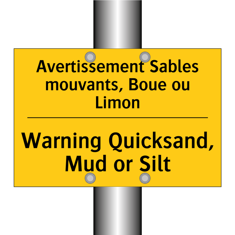 Avertissement Sables mouvants,  /.../ - Warning Quicksand, Mud or Silt