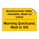 Avertissement Sables mouvants,  /.../ - Warning Quicksand, Mud or Silt